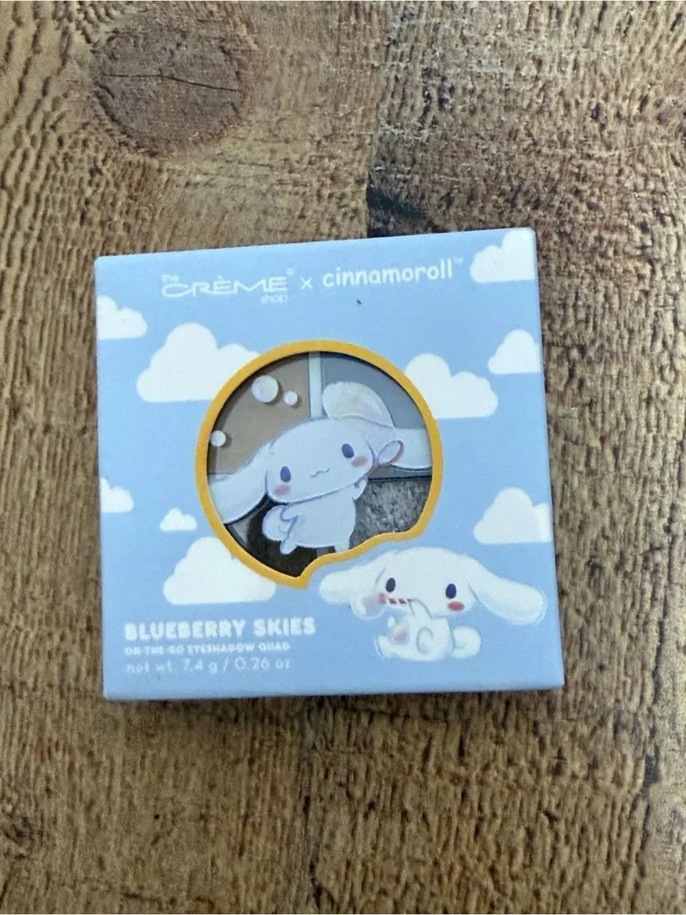 The Crème Shop x Cinnamoroll Blueberry Skies Eyeshadow Quad - Blue & Brown Tones